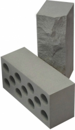 Кирпич лицевой силикатный Серый рустированный полнотелый одинарный
