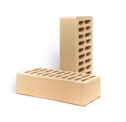 Кирпич лицевой керамический «Слоновая кость» пустотелый одинарный