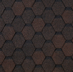 Гибкая черепица Docke Eurasia Шестигранник коричневый
