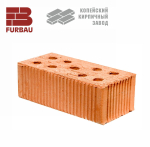 Кирпич рядовой керамический полнотелый утолщенный рифленый пустотность 12%