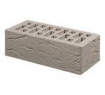 Кирпич лицевой керамический Серый «Рустик» пустотелый утолщенный