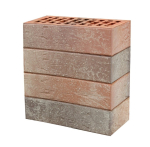 Кирпич лицевой керамический «Красный» «Флеш Рустик» с пепельной посыпкой пустотелый одинарный