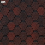 Гибкая черепица Docke Eurasia Шестигранник красный